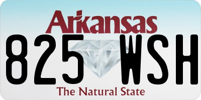 AR license plate 825WSH