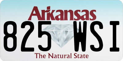 AR license plate 825WSI