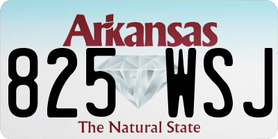 AR license plate 825WSJ