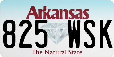 AR license plate 825WSK