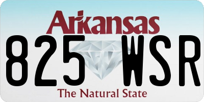 AR license plate 825WSR