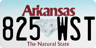 AR license plate 825WST