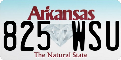 AR license plate 825WSU