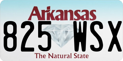 AR license plate 825WSX