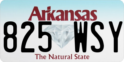 AR license plate 825WSY