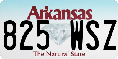 AR license plate 825WSZ