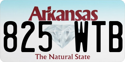 AR license plate 825WTB