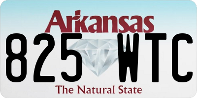 AR license plate 825WTC