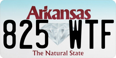 AR license plate 825WTF