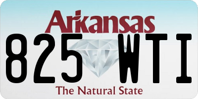 AR license plate 825WTI