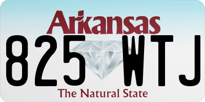 AR license plate 825WTJ