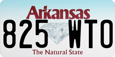 AR license plate 825WTO