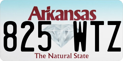 AR license plate 825WTZ