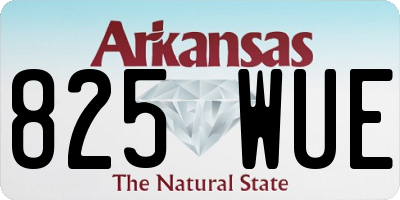 AR license plate 825WUE