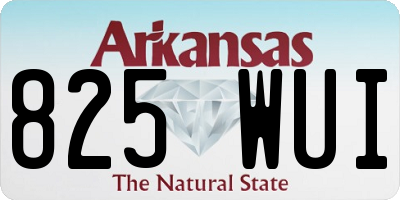 AR license plate 825WUI
