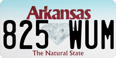 AR license plate 825WUM
