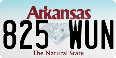 AR license plate 825WUN