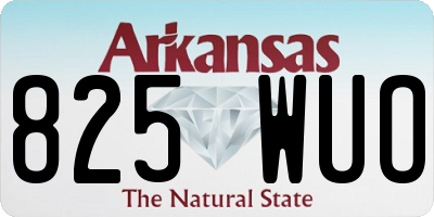 AR license plate 825WUO