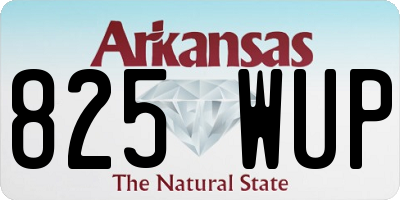 AR license plate 825WUP