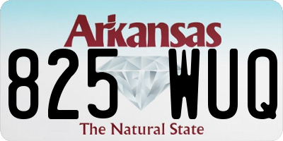 AR license plate 825WUQ