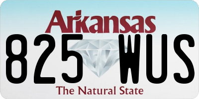 AR license plate 825WUS