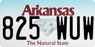AR license plate 825WUW