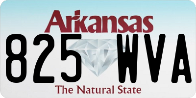 AR license plate 825WVA