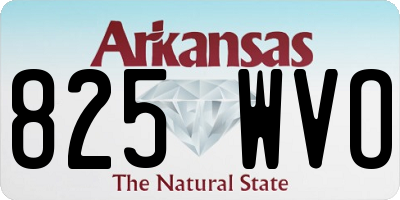 AR license plate 825WVO