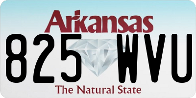 AR license plate 825WVU