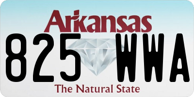 AR license plate 825WWA