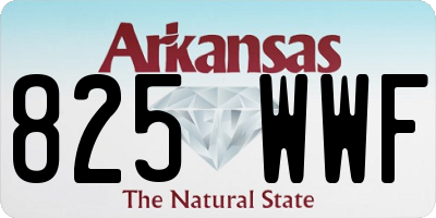 AR license plate 825WWF