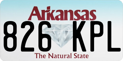 AR license plate 826KPL