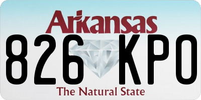 AR license plate 826KPO