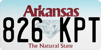 AR license plate 826KPT