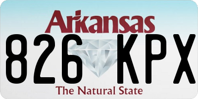 AR license plate 826KPX