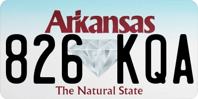 AR license plate 826KQA