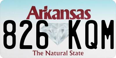 AR license plate 826KQM