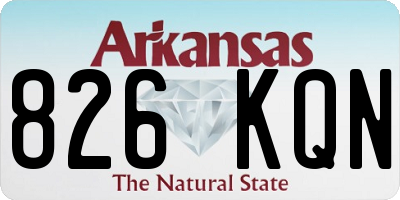 AR license plate 826KQN
