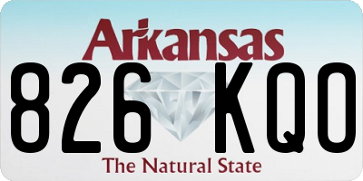 AR license plate 826KQO