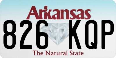 AR license plate 826KQP