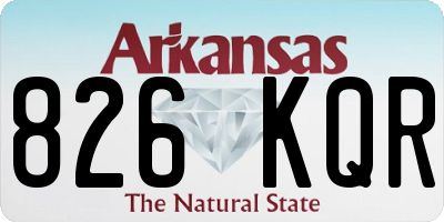 AR license plate 826KQR