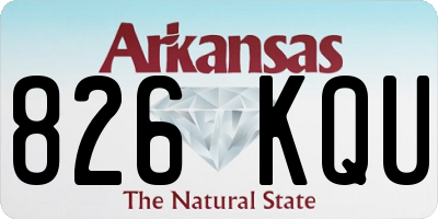 AR license plate 826KQU