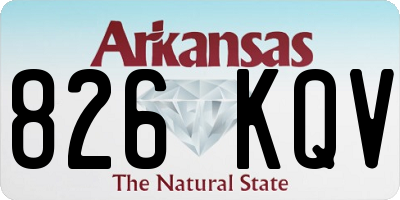AR license plate 826KQV