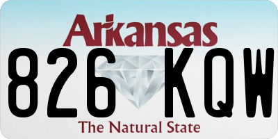 AR license plate 826KQW