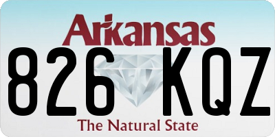 AR license plate 826KQZ