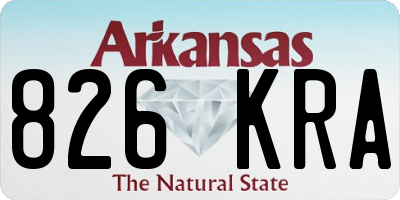 AR license plate 826KRA