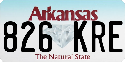 AR license plate 826KRE