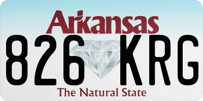 AR license plate 826KRG