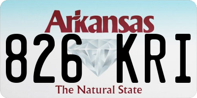 AR license plate 826KRI