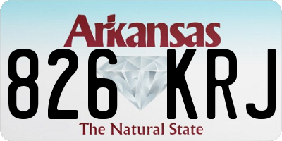 AR license plate 826KRJ